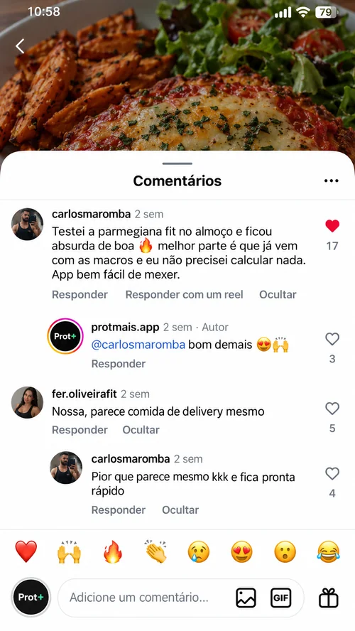 Print de depoimento de aluno do Prot+