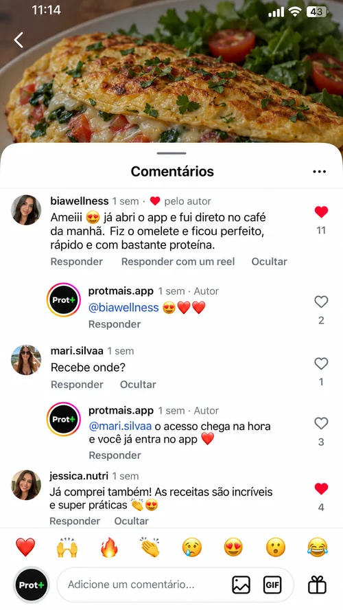 Print de depoimento de aluno do Prot+