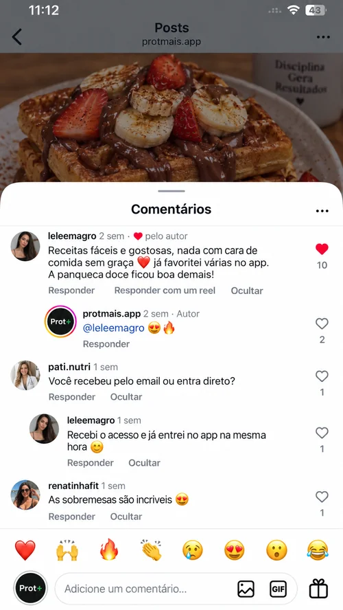 Print de depoimento de aluno do Prot+